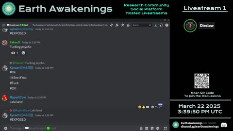 Earth Awakenings - Livestream 1 - #3055 - Live on Rumble/Youtube/X-Twitter/Twitch