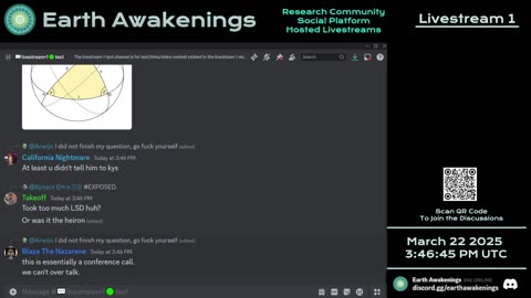 Earth Awakenings - Livestream 1 - #3055 - Live on Rumble/Youtube/X-Twitter/Twitch