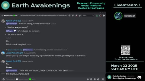 Earth Awakenings - Livestream 1 - #3055 - Live on Rumble/Youtube/X-Twitter/Twitch