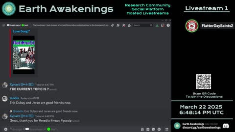 Earth Awakenings - Livestream 1 - #3055 - Live on Rumble/Youtube/X-Twitter/Twitch