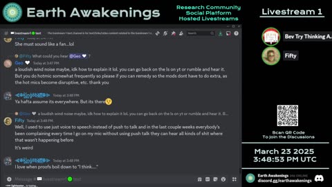 Earth Awakenings - Livestream 1 - #3058 - Live on Rumble/Youtube/X-Twitter/Twitch