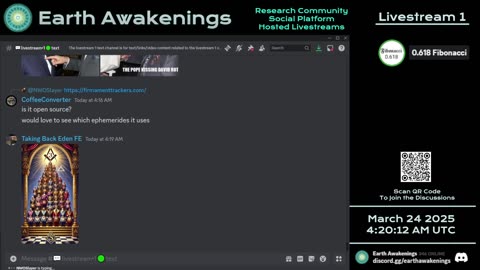 Earth Awakenings - Livestream 1 - #3058 - Live on Rumble/Youtube/X-Twitter/Twitch