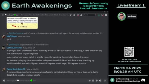 Earth Awakenings - Livestream 1 - #3058 - Live on Rumble/Youtube/X-Twitter/Twitch