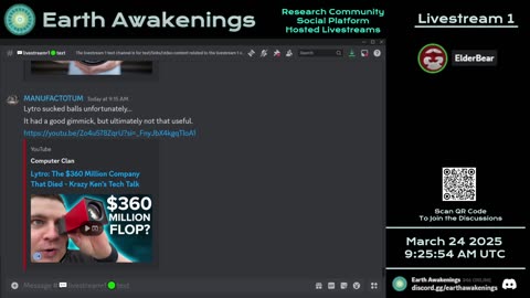 Earth Awakenings - Livestream 1 - #3058 - Live on Rumble/Youtube/X-Twitter/Twitch