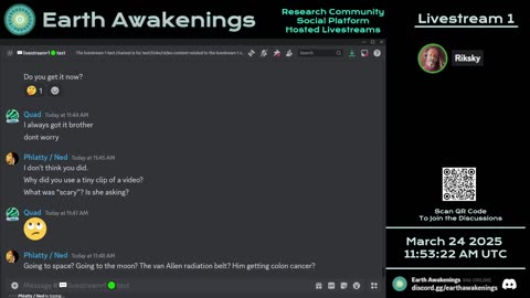 Earth Awakenings - Livestream 1 - #3060 - Live on Rumble/Youtube/X-Twitter/Twitch