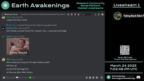 Earth Awakenings - Livestream 1 - #3060 - Live on Rumble/Youtube/X-Twitter/Twitch