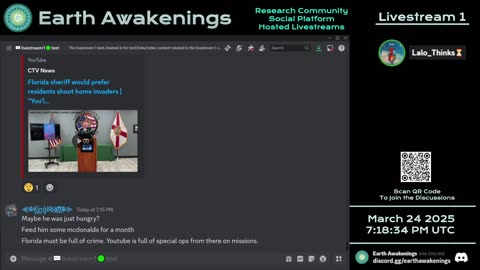 Earth Awakenings - Livestream 1 - #3060 - Live on Rumble/Youtube/X-Twitter/Twitch