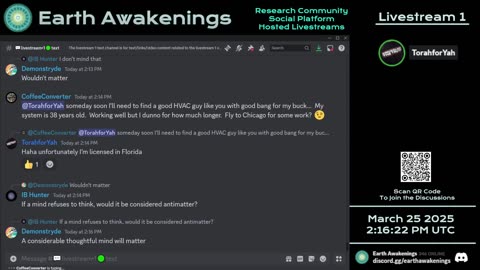 Earth Awakenings - Livestream 1 - #3062 - Live on Rumble/Youtube/X-Twitter/Twitch