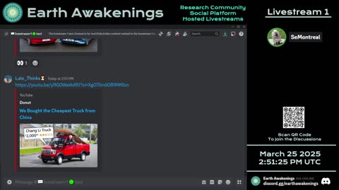 Earth Awakenings - Livestream 1 - #3062 - Live on Rumble/Youtube/X-Twitter/Twitch