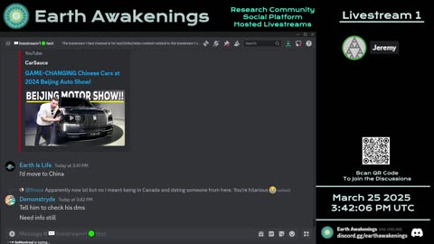 Earth Awakenings - Livestream 1 - #3062 - Live on Rumble/Youtube/X-Twitter/Twitch