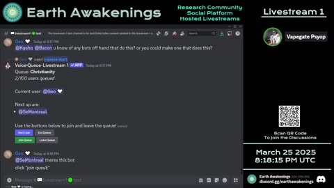 Earth Awakenings - Livestream 1 - #3062 - Live on Rumble/Youtube/X-Twitter/Twitch