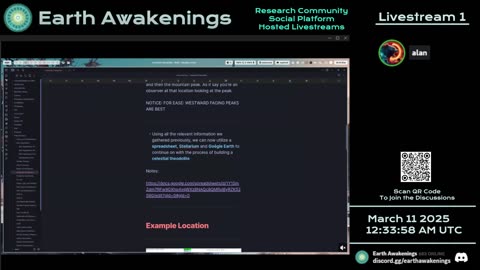 Earth Awakenings - Livestream 1 - #3030 - Live on Rumble/Youtube/X-Twitter/Twitch