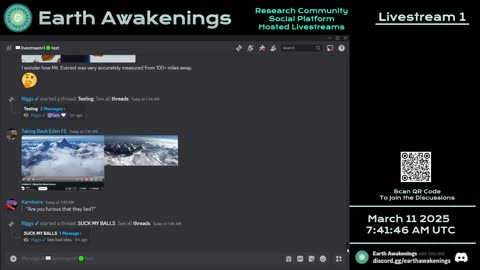 Earth Awakenings - Livestream 1 - #3030 - Live on Rumble/Youtube/X-Twitter/Twitch