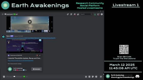 Earth Awakenings - Livestream 1 - #3033 - Live on Rumble/Youtube/X-Twitter/Twitch