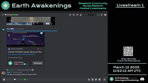 Earth Awakenings - Livestream 1 - #3033 - Live on Rumble/Youtube/X-Twitter/Twitch