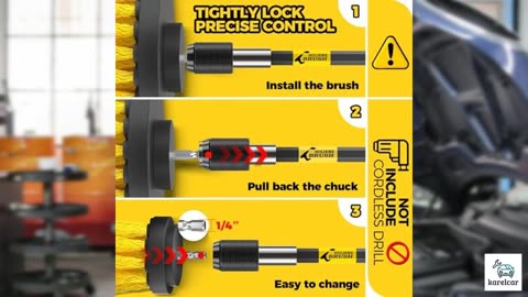 Holikme 5Pack Drill Brush Attachment Set-Car Inter