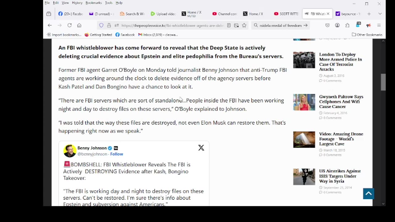 FBI Whistleblower: “Agents Are Deleting Epstein Evidence From Bureau’s Servers”