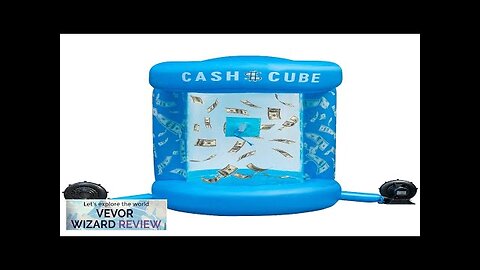 VEVOR Inflatable Cash Cube with Two Blowers Inflatable Cash Cube Booth Blue Review