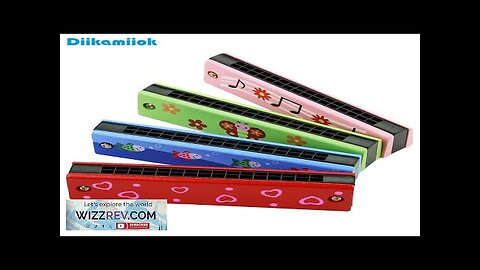 16-Hole Wooden Harmonica Cartoon Animals Painted Toy Musical Instrument Play Kids Early Review