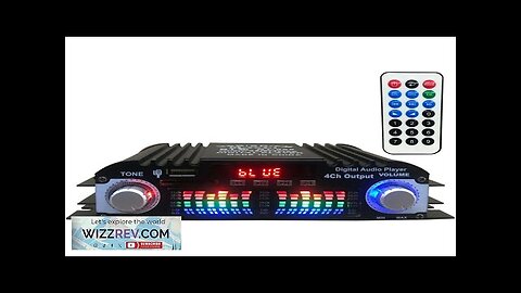 12V Car Mini HIFI Digital bluetooth Audio Power Amplifier Four Channel Output Review