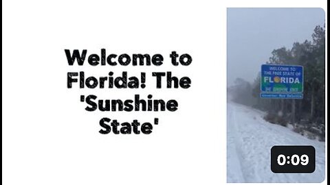 Welcome to Florida! The 'Sunshine State'