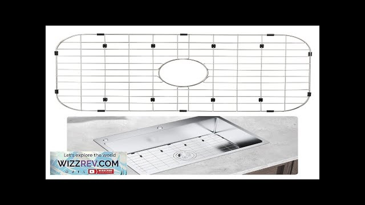 VEVOR Sink Protector Grid 26"x14" Stainless Steel Sink Grates Centered Drain Sink Review