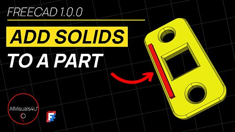 💥 2 Ways To Add Solids - How To Use FreeCAD 1.0 - FreeCAD Beginner Tutorial - FreeCAD 101 | #Shorts