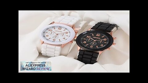 2Pcs Luxury Women's Watch Set Fashion Luxury Elegant Alloy Wristwatch Silicone Strap Review