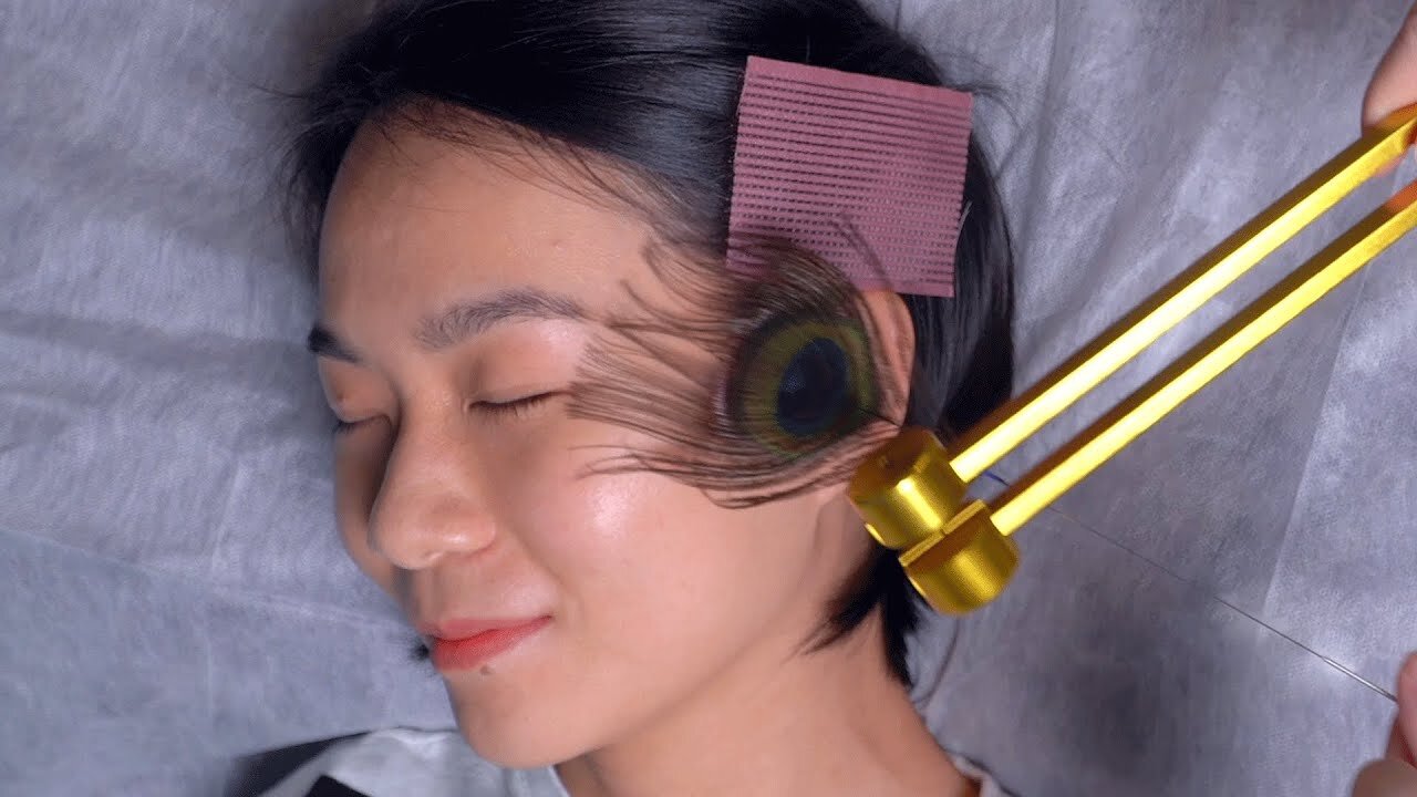 Ear Cleaning ASMR ¦ Eyebrow trimming ¦ Eye Spa ¦ Scalp Massage