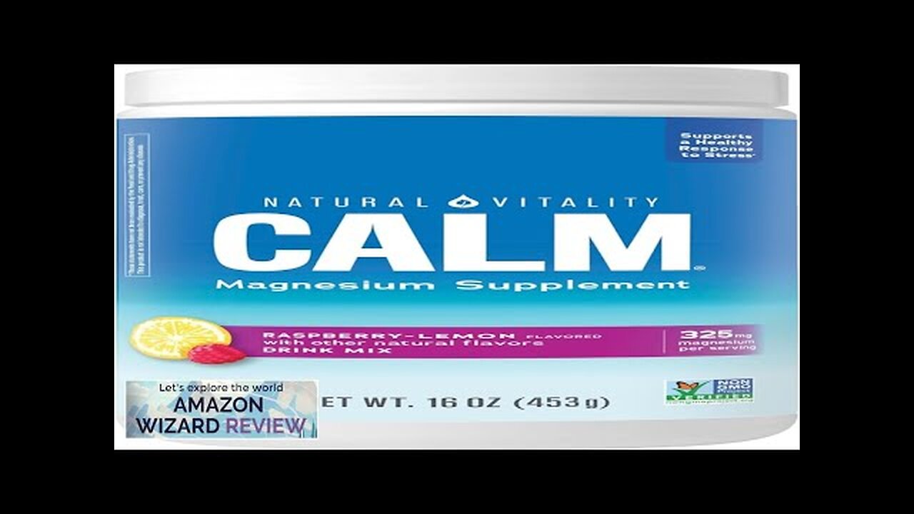 Natural Vitality Calm Magnesium Citrate Supplement Anti-Stress Drink Mix Powder Gluten Review