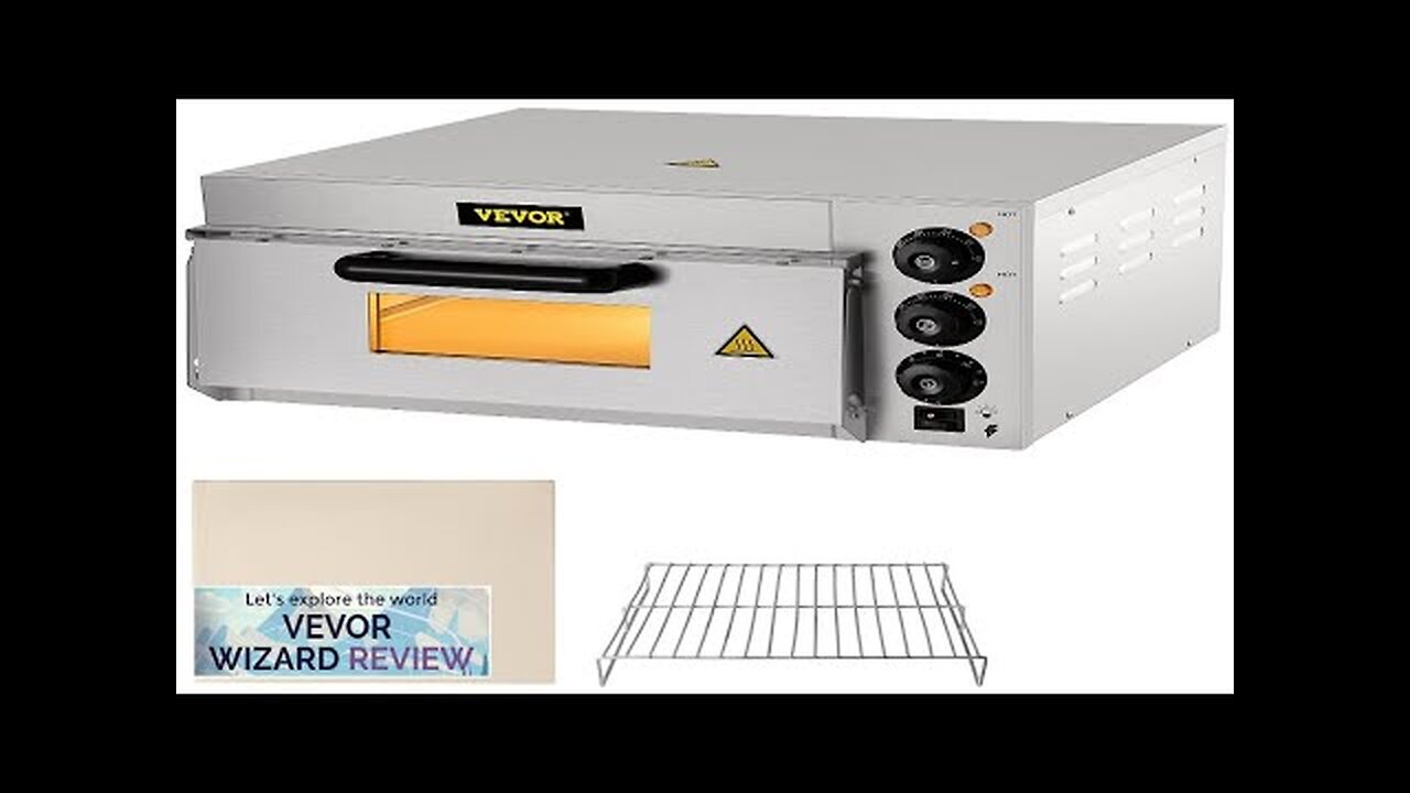 VEVOR Commercial Pizza Oven Countertop 14" Single Deck Layer 110V 1300W Stainless Review