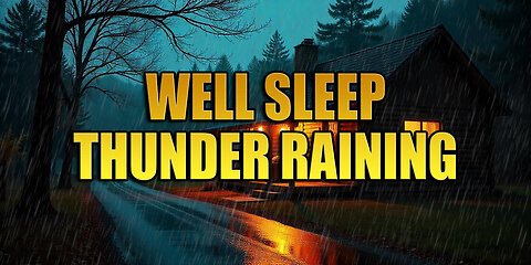 THUNDER and RAIN Sounds for Sleeping BLACK SCREEN Sleep and Relaxation Dark Screen Nature Sounds