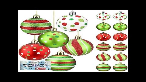 Liliful 12 Pcs 2.4 Inch Christmas Ball Ornaments Glittering Plastic Hanging Decorations Review