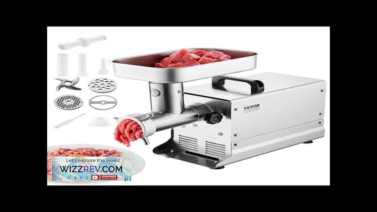 Commercial Electric Meat Grinder 7 Lbs/Min Sausage Stuffer Maker Kitchen Review