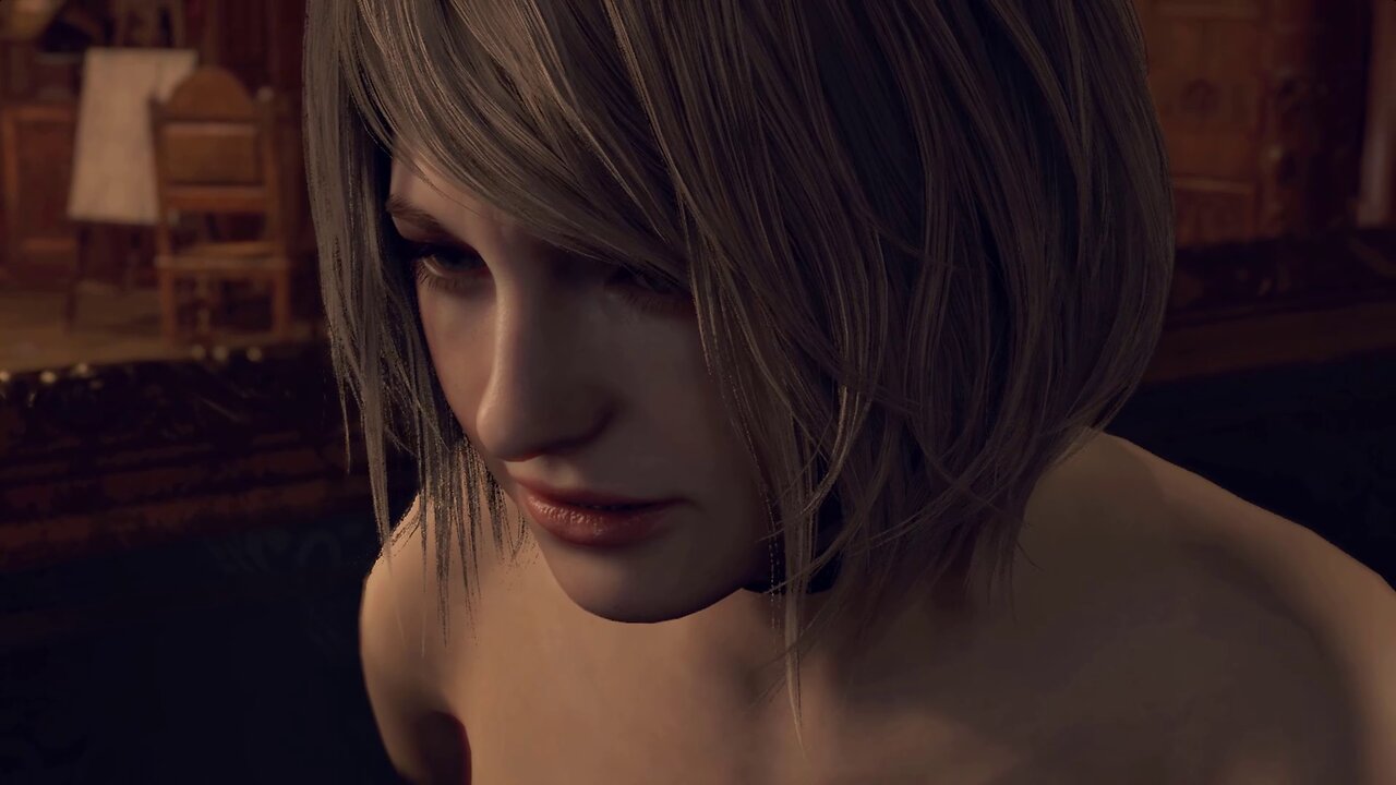 Let's Play Resident Evil 4 remake Part 12 of 21 Ashley nude mod