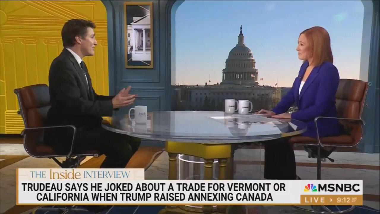 Justin Trudeau And Jen Psaki Have A Laugh Over How Canada's Resigning PM Outsmarted Trump