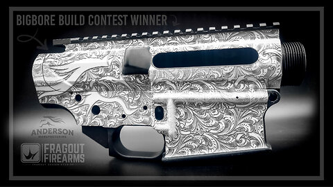 Big Bore AR10 Rifle Deep Engraving Contest Winner Timelapse video