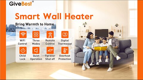 GiveBest Electric Wall Heater with WiFi and Remote Control