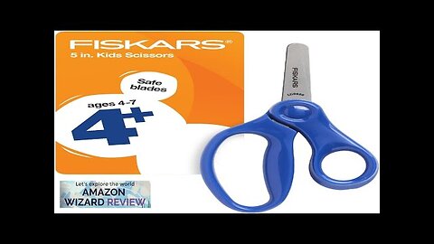 Fiskars 5" Blunt-Tip Scissors for Kids 4+ Scissors for School or Review