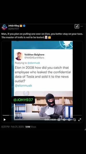 Man, if you plan on pulling one over on Elon, you better stay on your toes. The master