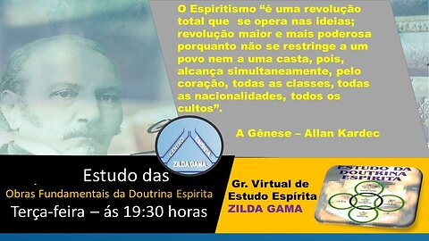 ZG 038/024 - ESTUDO DAS OBRAS FUNDAMENTAIS DA DOUTRINA ESPÍRITA - 08/ OUT./2024.