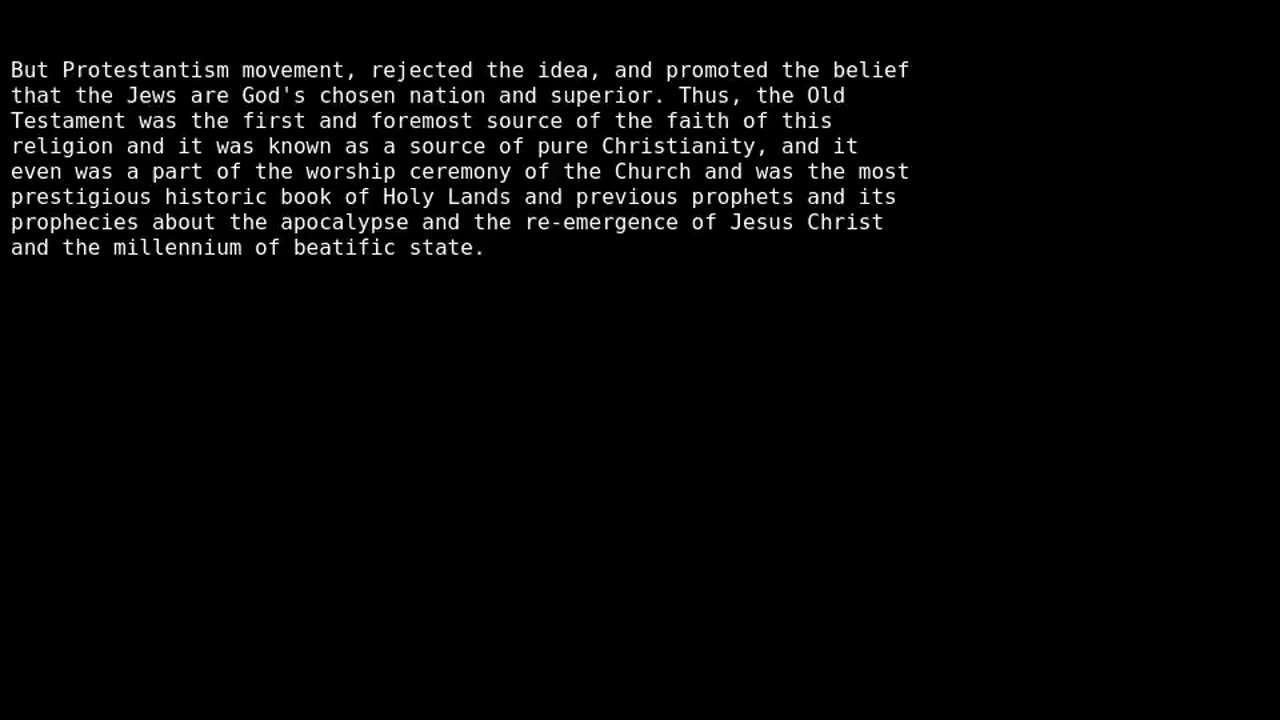 "Martin Luther" and "Protestantism" as contrivers of Christian Zionism