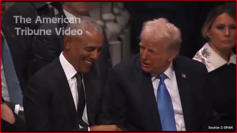 Watch: Trump Gets Obama To Burst Out Laughing At Jimmy Carter Funeral