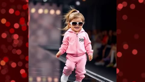 Cute Baby video :Ramp walk in tracksuits