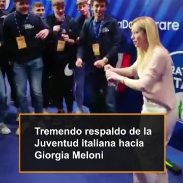 Tremendo apoyo de los jóvenes italianos a Giorgia Meloni