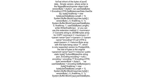 Postgres JSONB specification for Copy In binary format