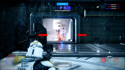 SWBF2 2017: Instant Action Mission (Defend) Galactic Republic Kamino Gameplay (MX Spanish)