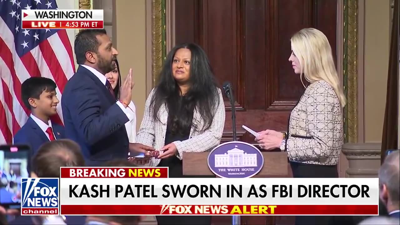 Kash Patel sworn in as FBI Director.