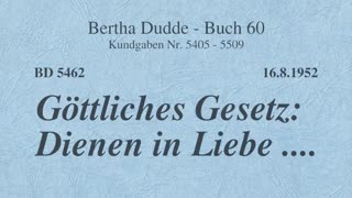 BD 5462 - GÖTTLICHES GESETZ: DIENEN IN LIEBE ....