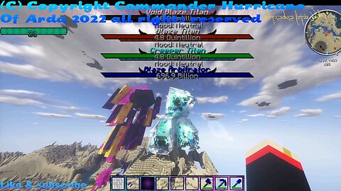 Minecraft mob battle blaze titan and void titan vs creeper titan